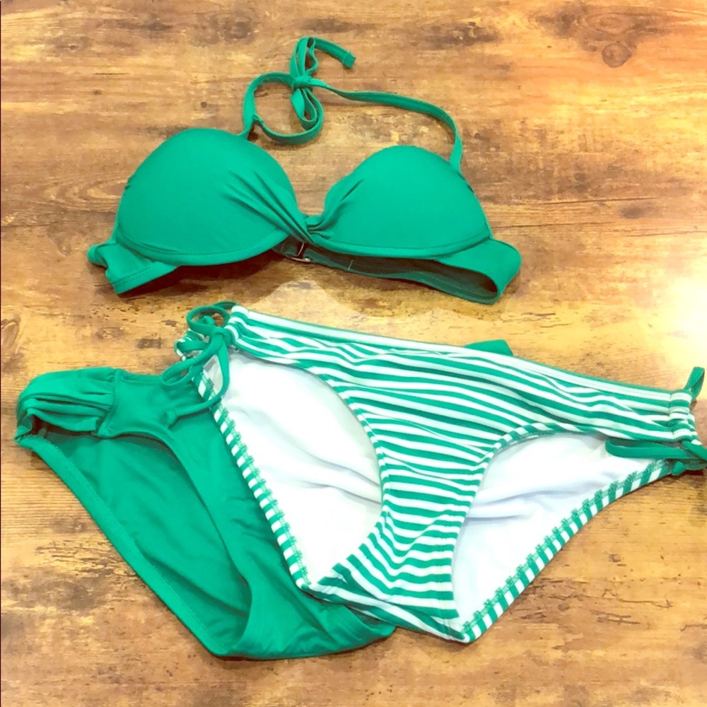 Mossimo Green Bikini Set - Size Small